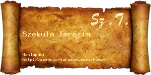 Szekula Terézia névjegykártya