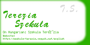 terezia szekula business card